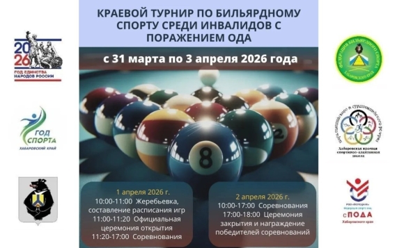 Краевой турнир по бильярдному спорту среди инвалидов  состоится в Хабаровске